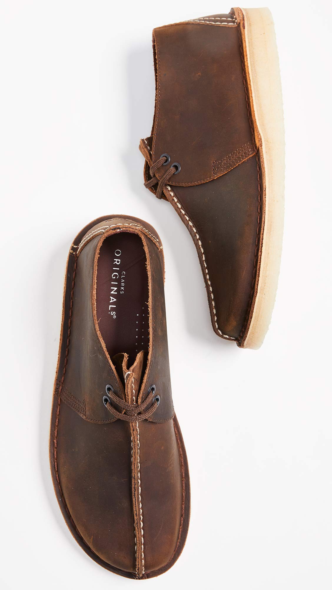 Clarks Men's Desert Trek Moccasin Shoes - Comfortable Casual Loafers for Walking, Travel & Everyday Wear | Premium Leather Slip-Ons for Men
