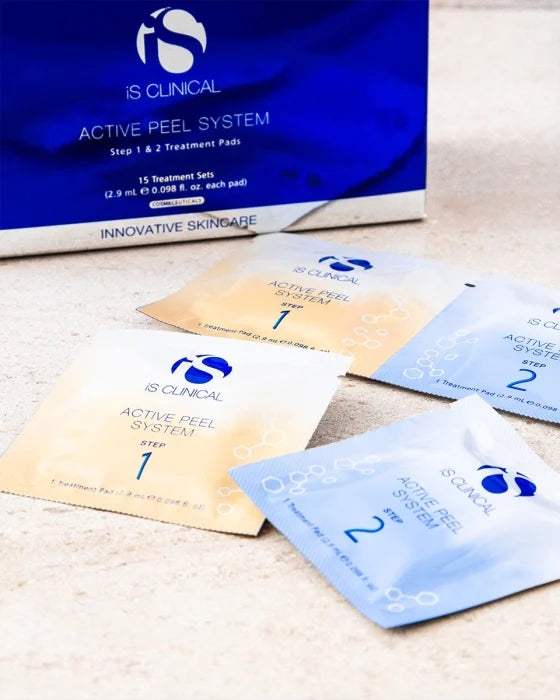 iS Clinical Active Peel System Pads - Exfoliating Facial Treatment Pads for Glowing Skin | At-Home Spa & Skincare Routine