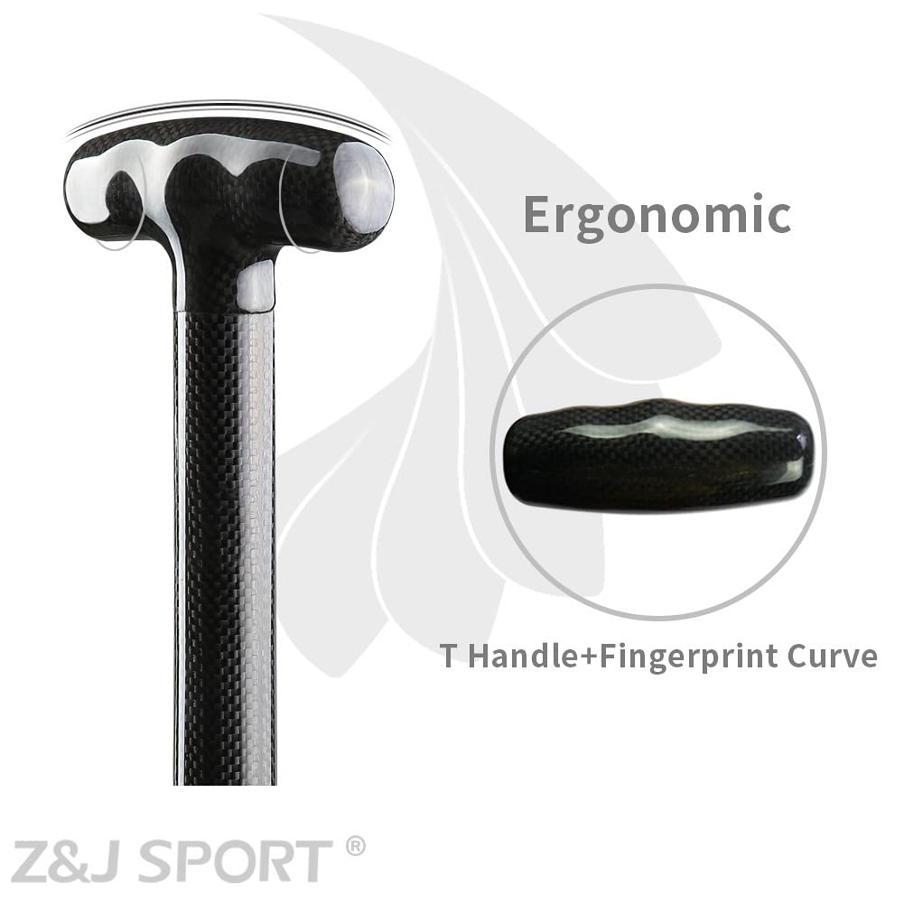 Z&J SPORT Full Carbon Fiber Dragon Boat Paddle with T Handle - IDBF Approved Competition Paddle with Custom Graphics | Professional Racing & Team Training Equipment