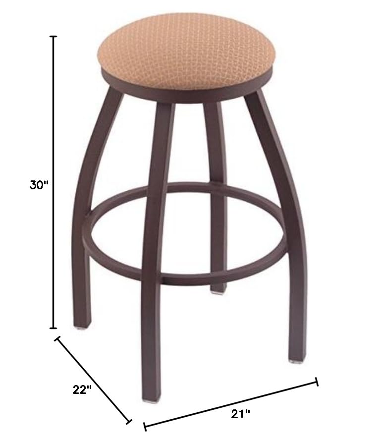 Holland Bar Stool Co. XL 802 Misha Swivel Bar Stool with Graph Cork Seat - 30