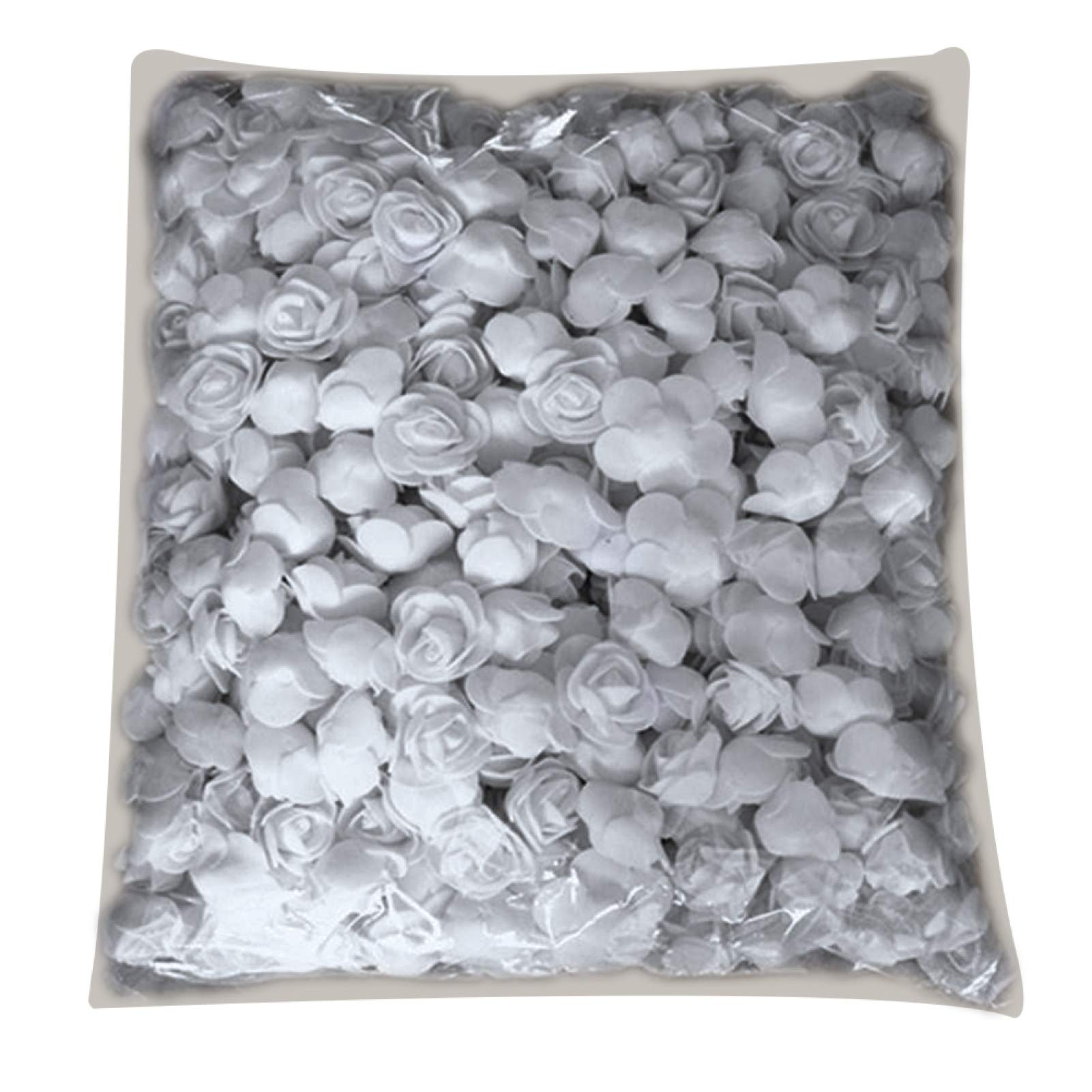 500Pcs PE Foam Rose Head Artificial Flowers for DIY Crafts, Teddy Bear Making, Wedding Decorations, Home Decoration - Grey - Perfect for DIY Projects, Gift Wrapping, and Party Decorations