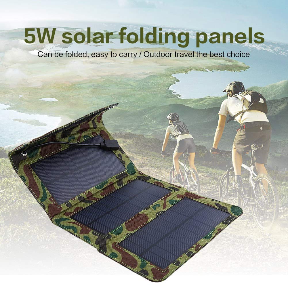 Portable USB Solar Panel Charger - Waterproof 3-Panel Solar Power Bank for Phones, Camping, Hiking & Outdoor Activities | Fast Charging Mobile Battery Pack for Emergency & Travel Use
