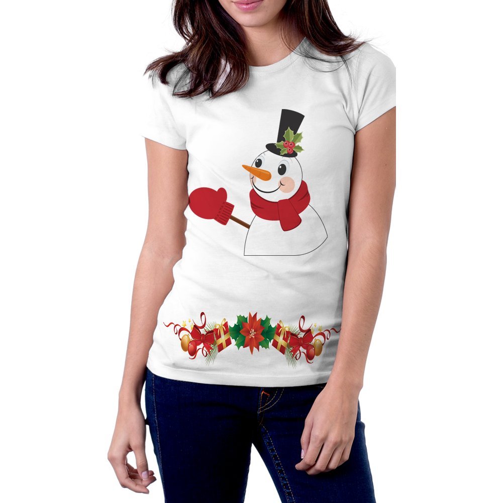 Winter Christmas T-Shirts for Women - Cozy Holiday Graphic Tees Collection Style 42 | Perfect for Christmas Parties, Family Gatherings & Festive Outfits