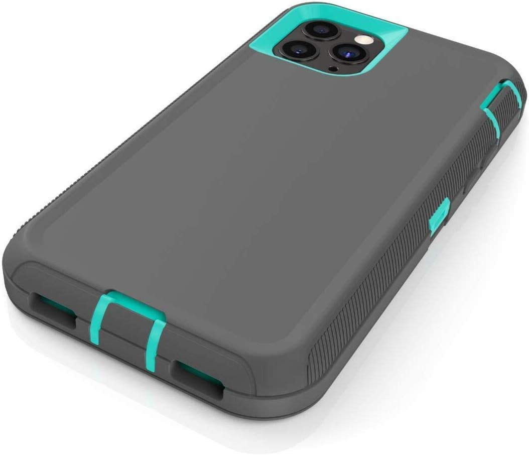 Defender Shockproof Hybrid Case for iPhone 12 Pro Max (6.7 Inch) - Dual Layer Protective Hard Cover - Black - Perfect for Outdoor Activities & Extreme Sports Protection