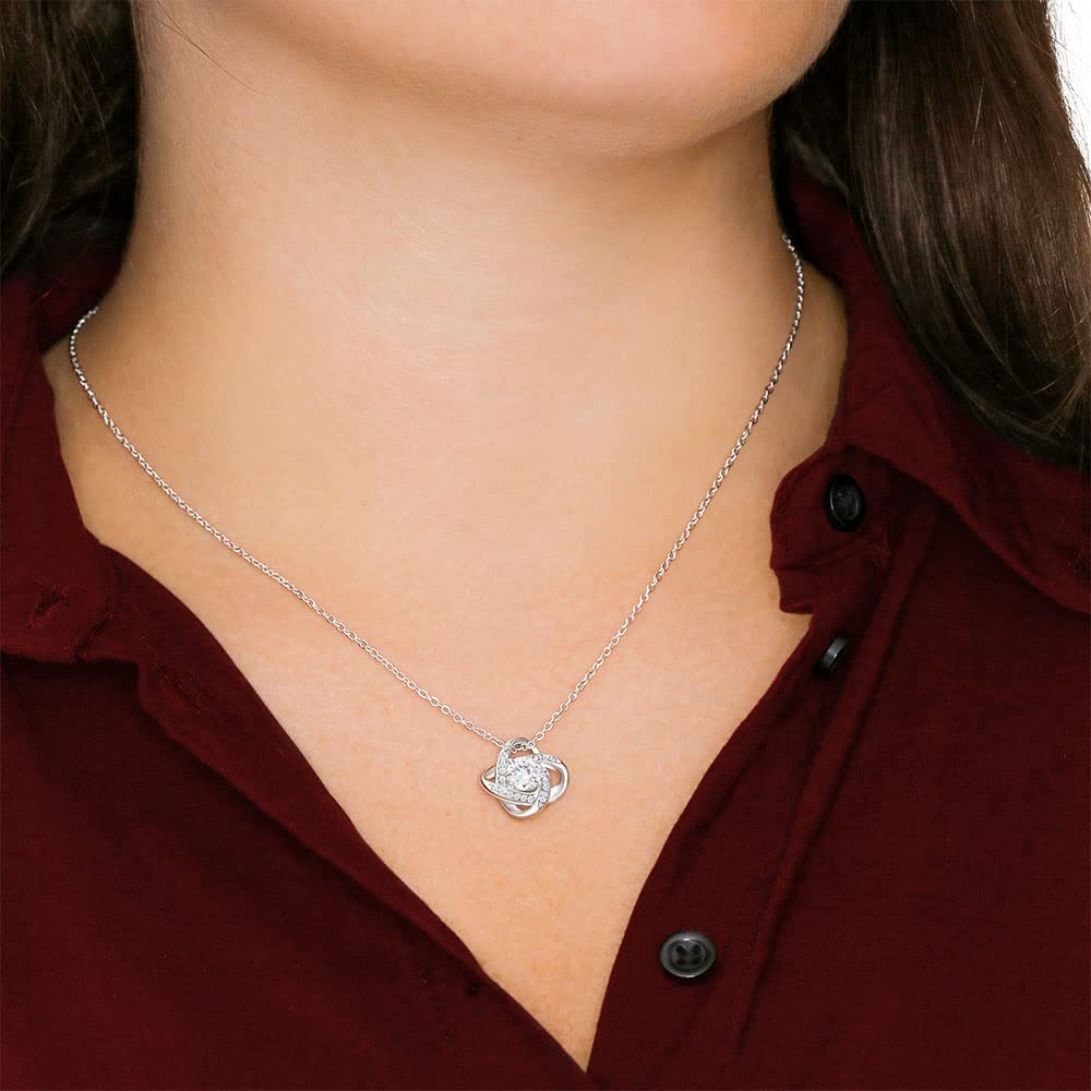 Swolemate Love Knot Necklace - Best Friend Jewelry Gift for Gym Partners