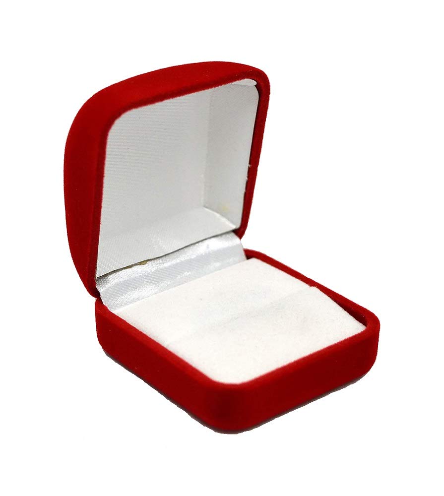 Premium Red Flocked Jewelry Ring Gift Box - Elegant Display Case for Engagement Rings, Wedding Bands & Fine Jewelry - Perfect for Proposals, Anniversaries & Special Occasions