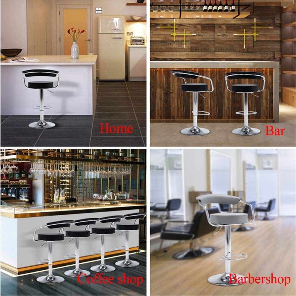 Creative ABS Bar Stool - Adjustable Height Bar Chair with Non-Slip Base for Home, Cafe & Lounge - Blue Modern Kitchen Counter Stool - Perfect for Breakfast Bars, Home Bars & Restaurant Seating