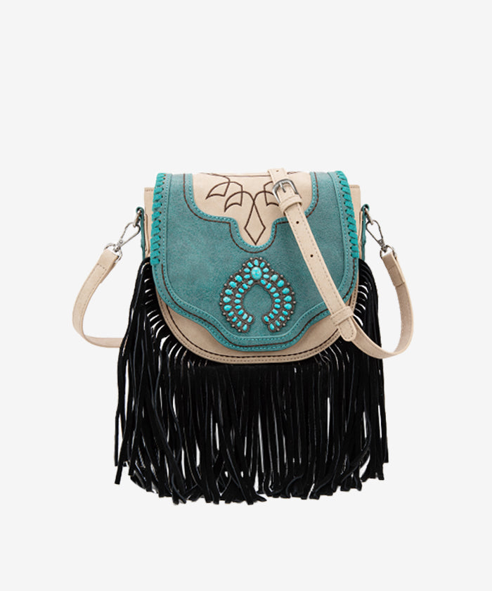 Montana West Fringe Concho Crossbody Purse for Women - Stylish Leather Shoulder Bag with Western Design | Perfect for Casual Outings, Concerts & Country Events