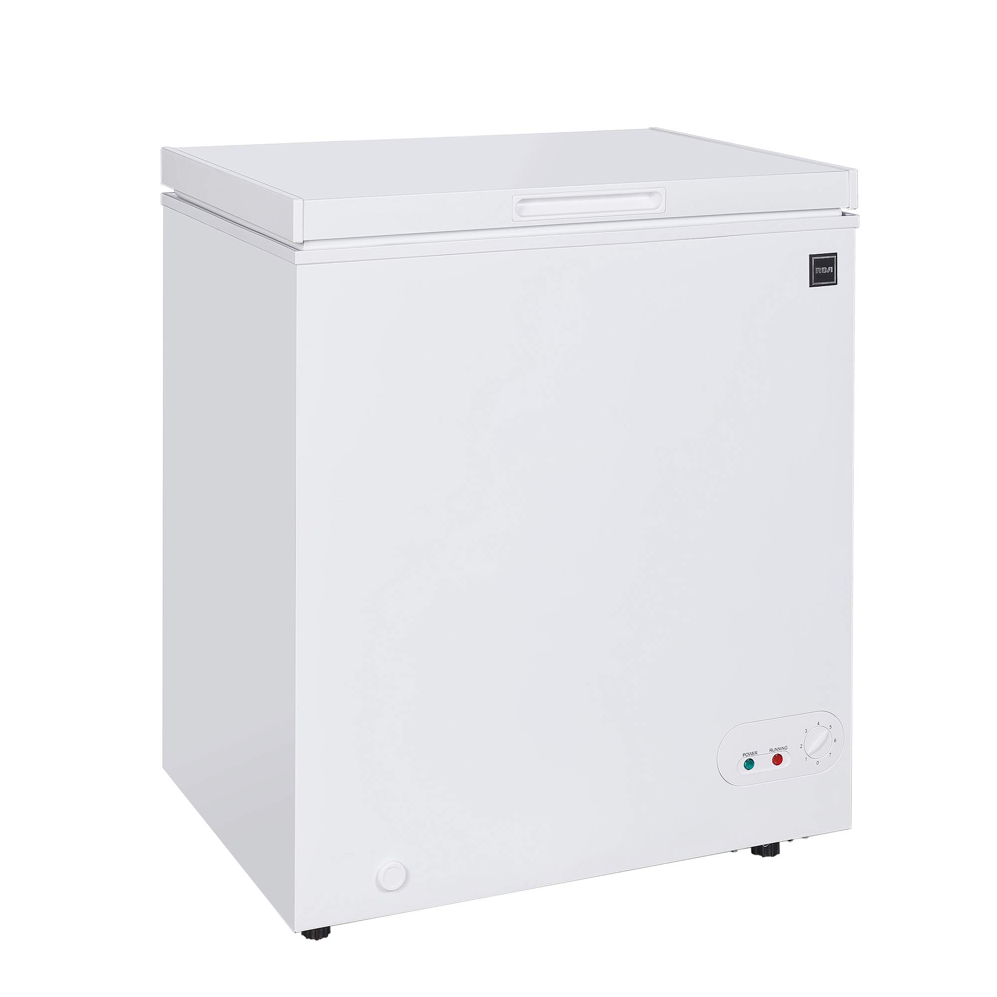 RCA RFRF450-AMZ 5.1 Cubic Foot Chest Freezer - Energy Efficient Deep Freezer for Long Term Food Storage, White - Perfect for Home, Garage, or Restaurant Use