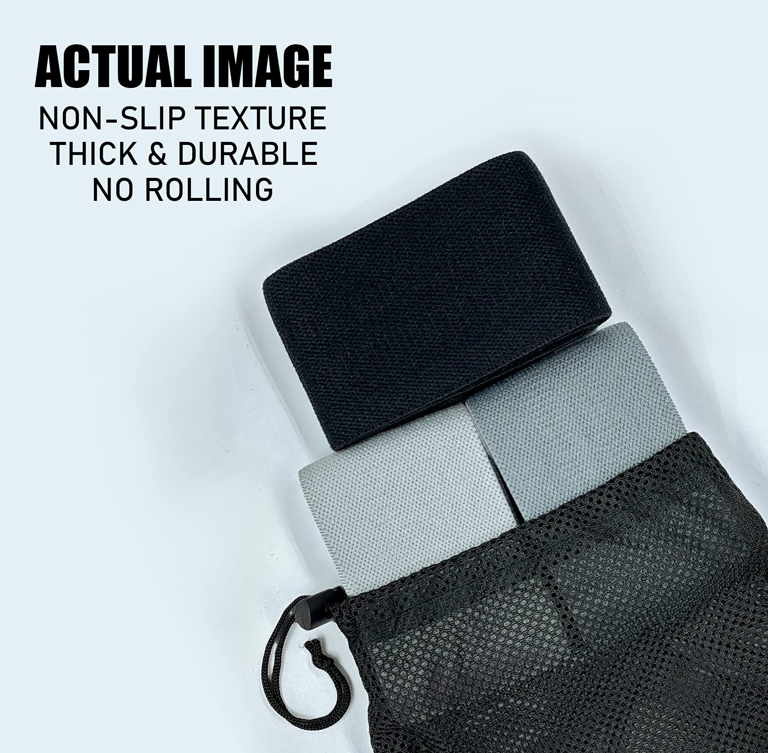 Premium Non-Slip Fabric Resistance Bands for Legs & Glutes - Booty Bands for Women & Men, Strength Training, Yoga, Fitness Workouts - Perfect for Home Gym, Pilates, and Physical Therapy