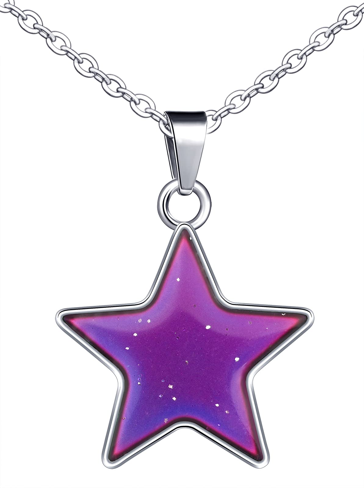 Feilok Women's Stainless Steel Dolphin Pendant Necklace with Color Changing Temperature Sensitive Chain | Elegant Jewelry Gift for Her | Perfect for Beach Vacations, Date Nights & Everyday Wear