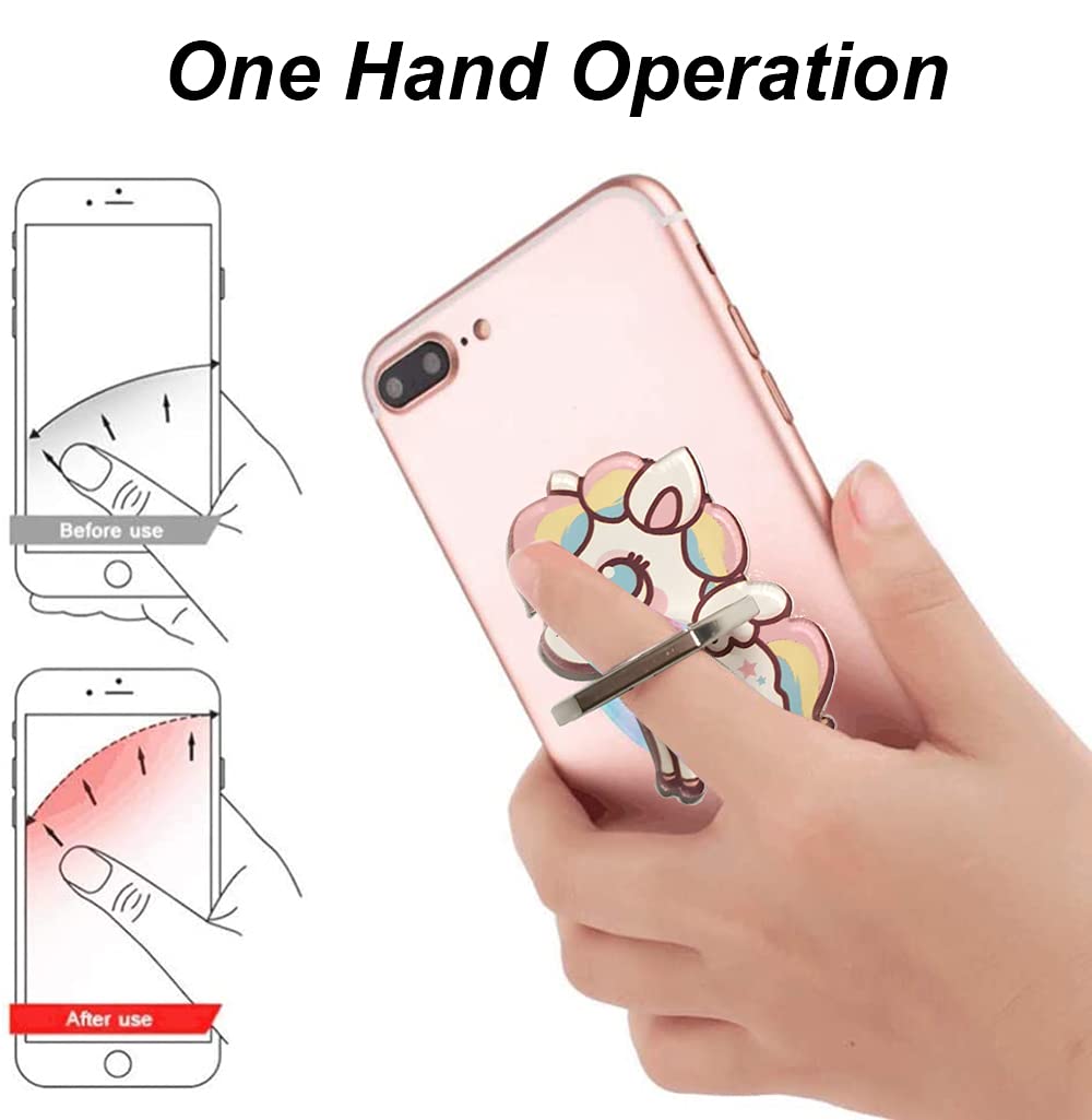 4Pcs Cute Animal Phone Ring Holder - 360° Rotatable Finger Grip Stand for Cellphones & Tablets (Dogs & Cats Design) | Perfect for Selfies, Video Calls & Hands-Free Viewing