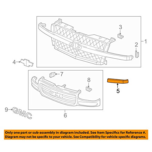 03-07 Chevy Silverado Truck Front Grille Trim - Left Driver Side Replacement (GM1212104 Compatible) | Perfect for Off-Roading & Custom Upgrades