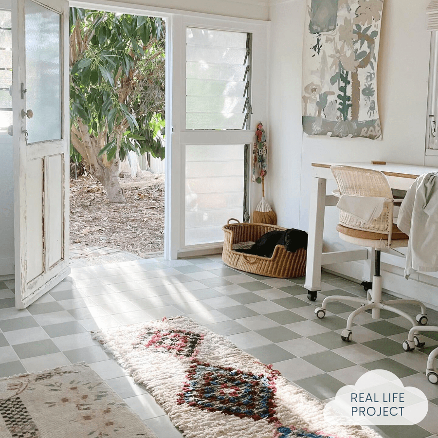 Bronte Checkerboard Sage & White Tile - Stylish Kitchen Backsplash & Bathroom Wall Decor for Modern Homes