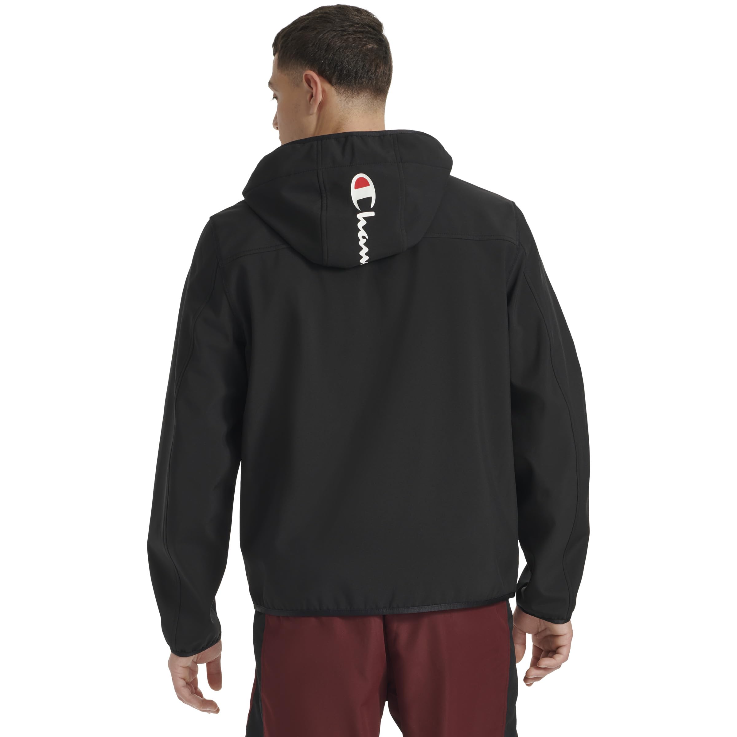 Champion Men's Lightweight Active Soft Shell Jacket with Hood - Waterproof Windbreaker for Running, Hiking & Outdoor Sports