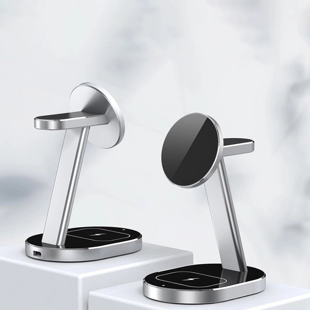 NexusEdge 3-in-1 Fast Wireless Charging Station for iPhone, AirPods & Apple Watch | Qi-Certified Multi-Device Charger | Perfect for Bedside, Office & Travel