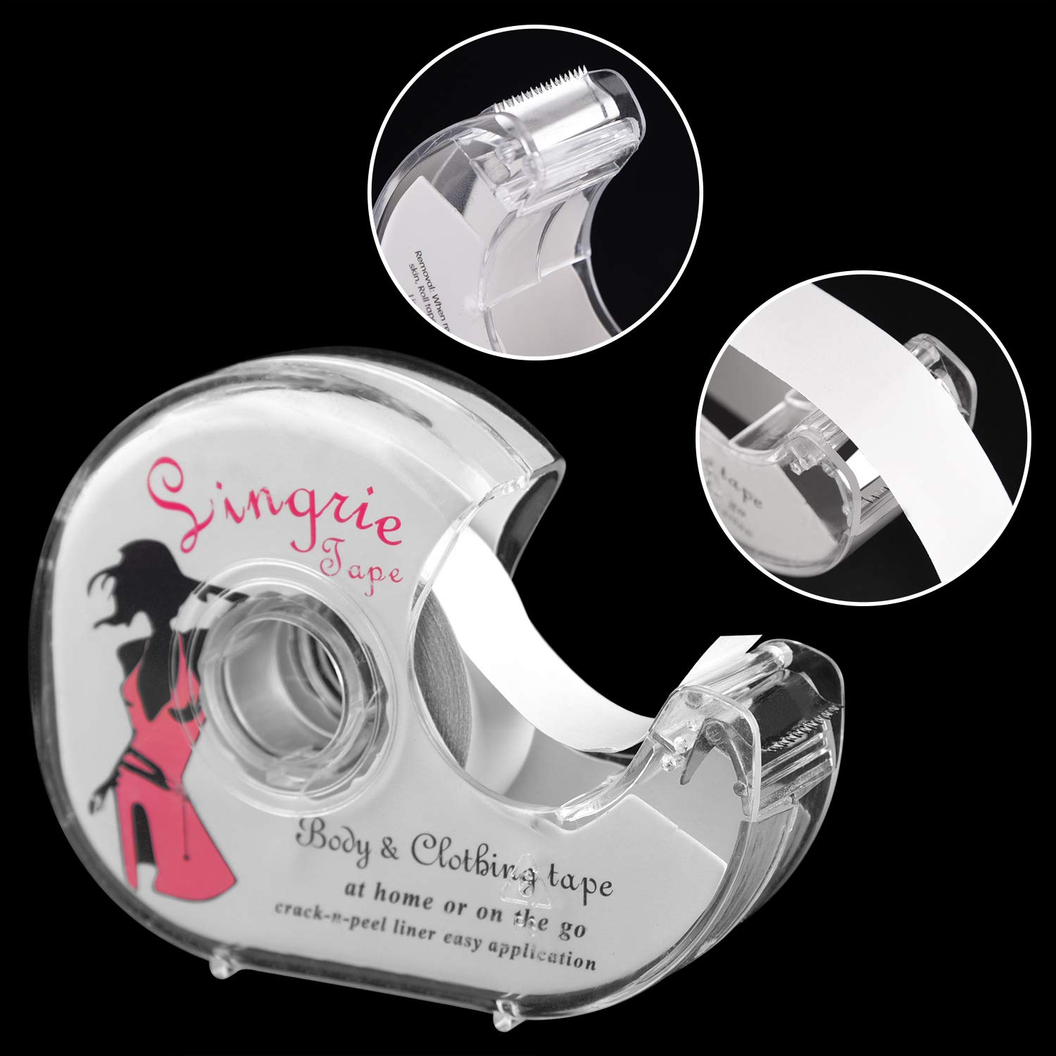 TUPARKA 6 Rolls Double Sided Body Tape for Clothes - 30M Lingerie Tape, Secret Bra Tape, Nipple Covers & Butt Pads with Dispenser | Invisible Wardrobe Solution for Dresses, Swimsuits & Formal Wear
