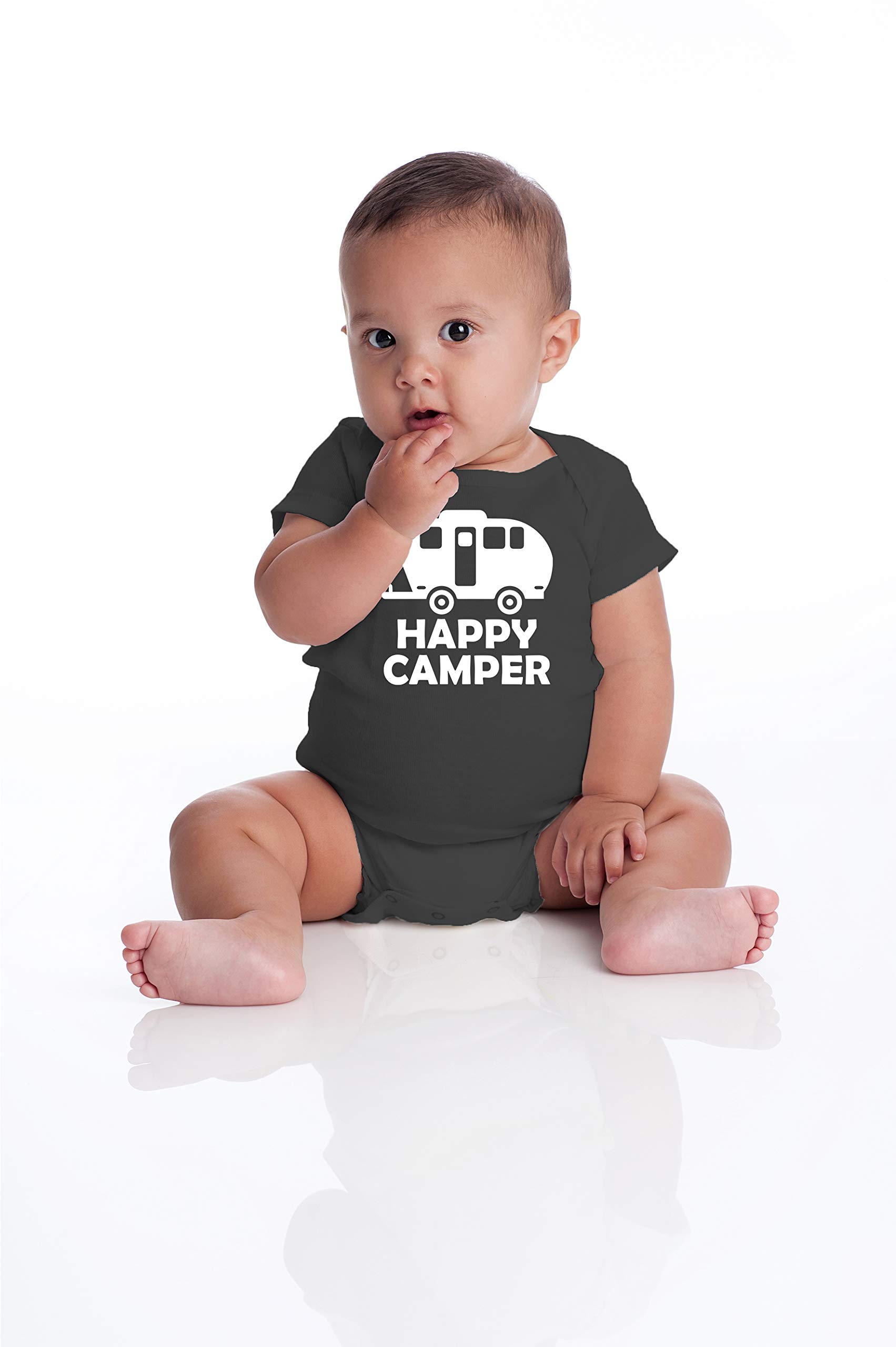 Funny Baby Bodysuit - Cute Newborn Romper for Boys - Camping Outfit