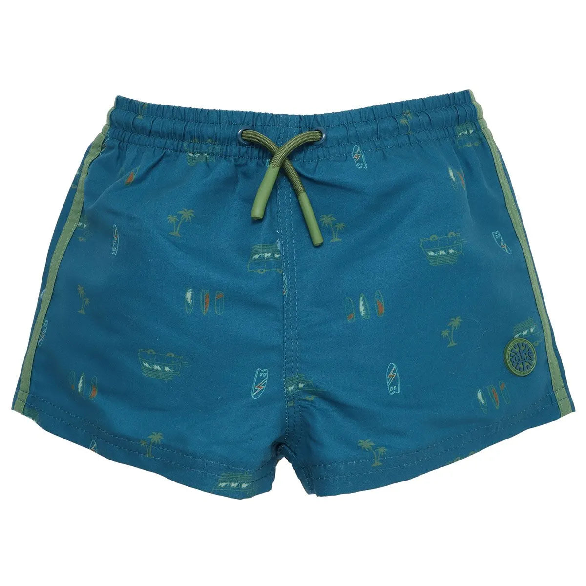 Calikids Boys' Swim Shorts Corsair Print - Quick Dry UPF 50+ Swim Trunks for Toddlers & Kids (12M-7Y) - Perfect for Beach, Pool & Summer Water Activities