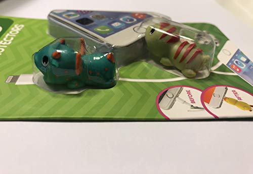 Durable Dragon & Gecko Animal Cable Protector for iPhone iPad - Cute Plastic Charging Cable Saver Accessory | Prevent USB Lightning Cable Damage (Perfect for Home, Office & Travel Use)