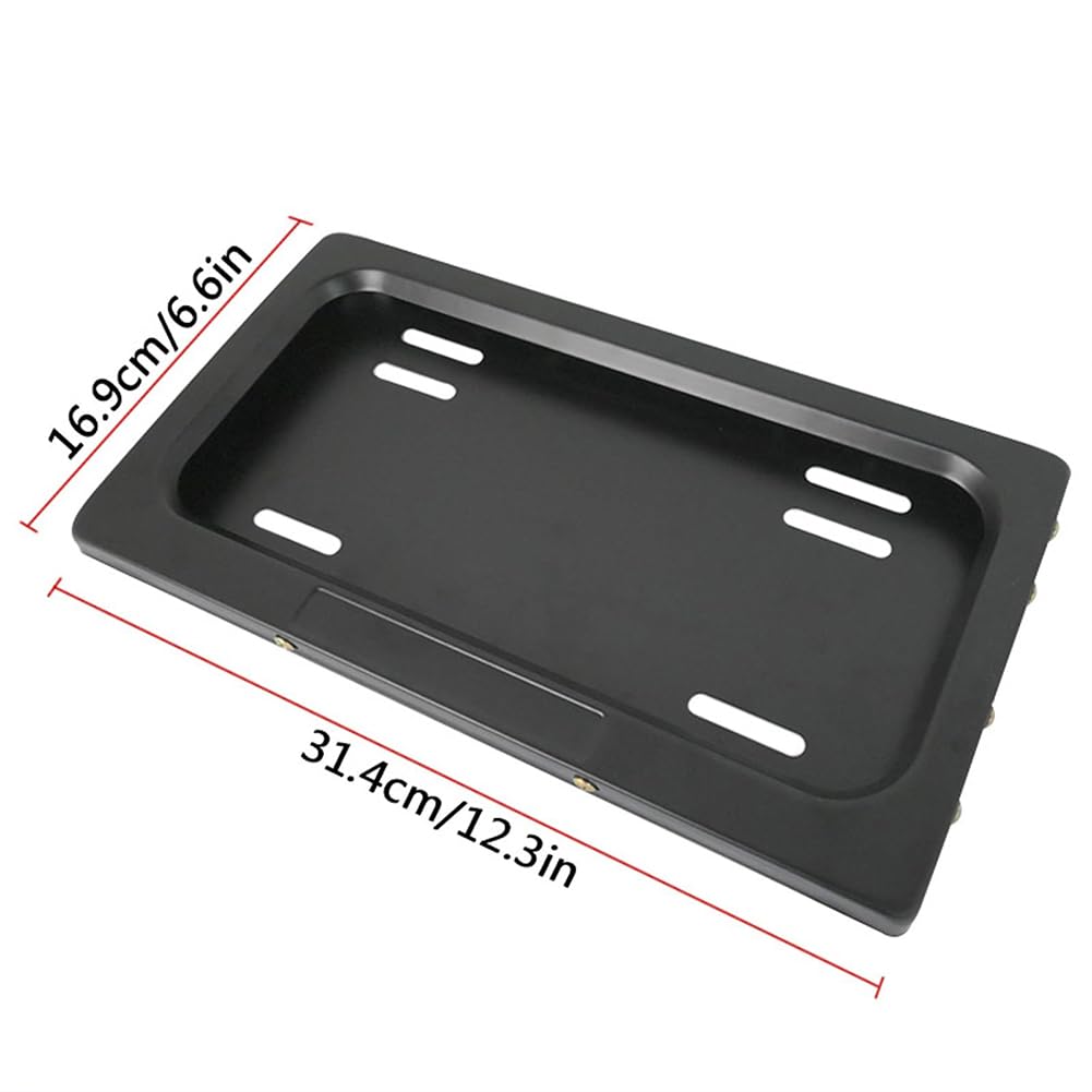 12V Blackout License Plate with Remote for US Standard Vehicles - American Flag Car License Plate Flipper & Frame (1pc) - Perfect for Privacy Protection, Car Shows, and Off-Road Adventures