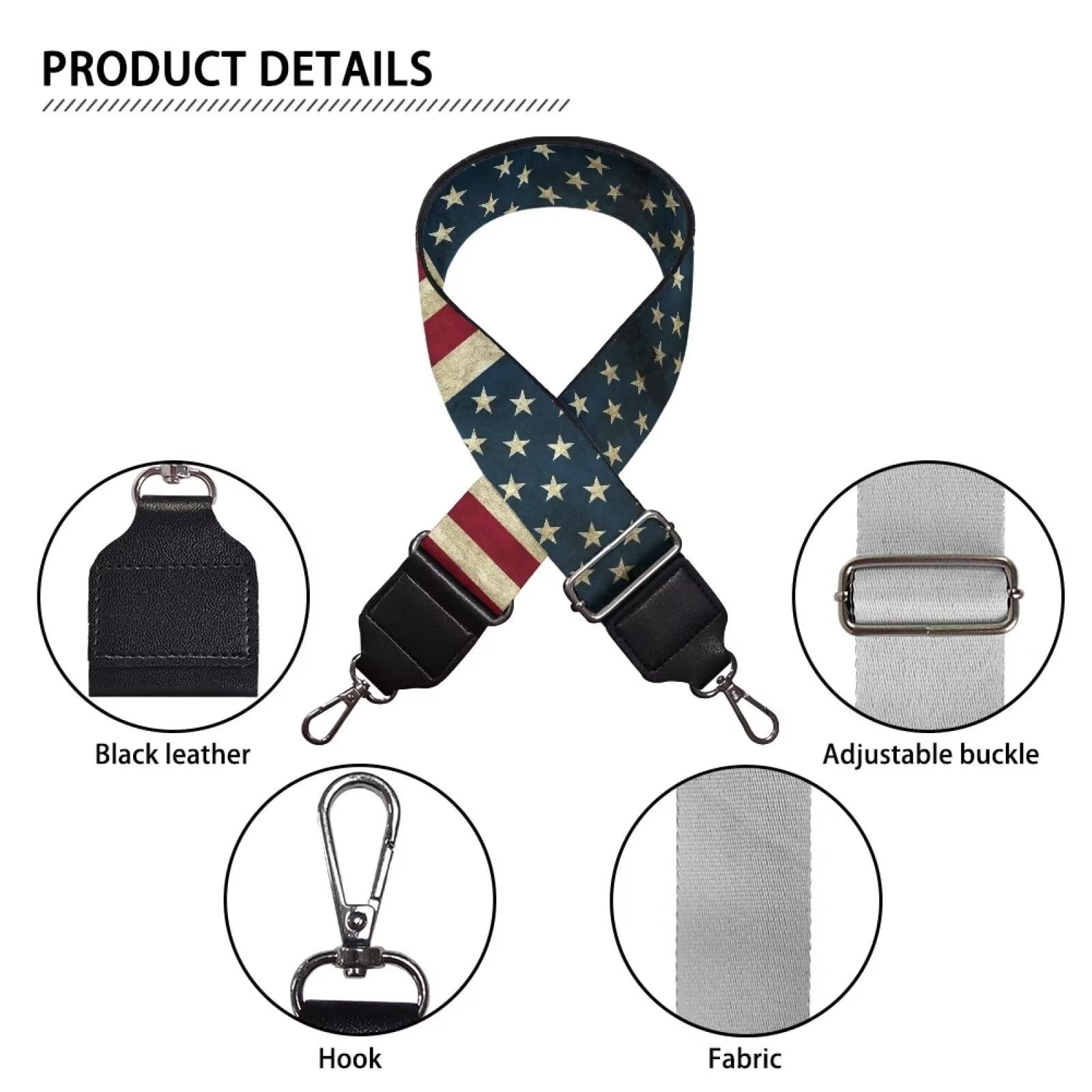GLENLCWE Cute Cow Print Adjustable Shoulder Strap - Wide Replacement Belt for Luggage, Crossbody Bags & Canvas Handbags (Perfect for Travel, Shopping & Everyday Use)
