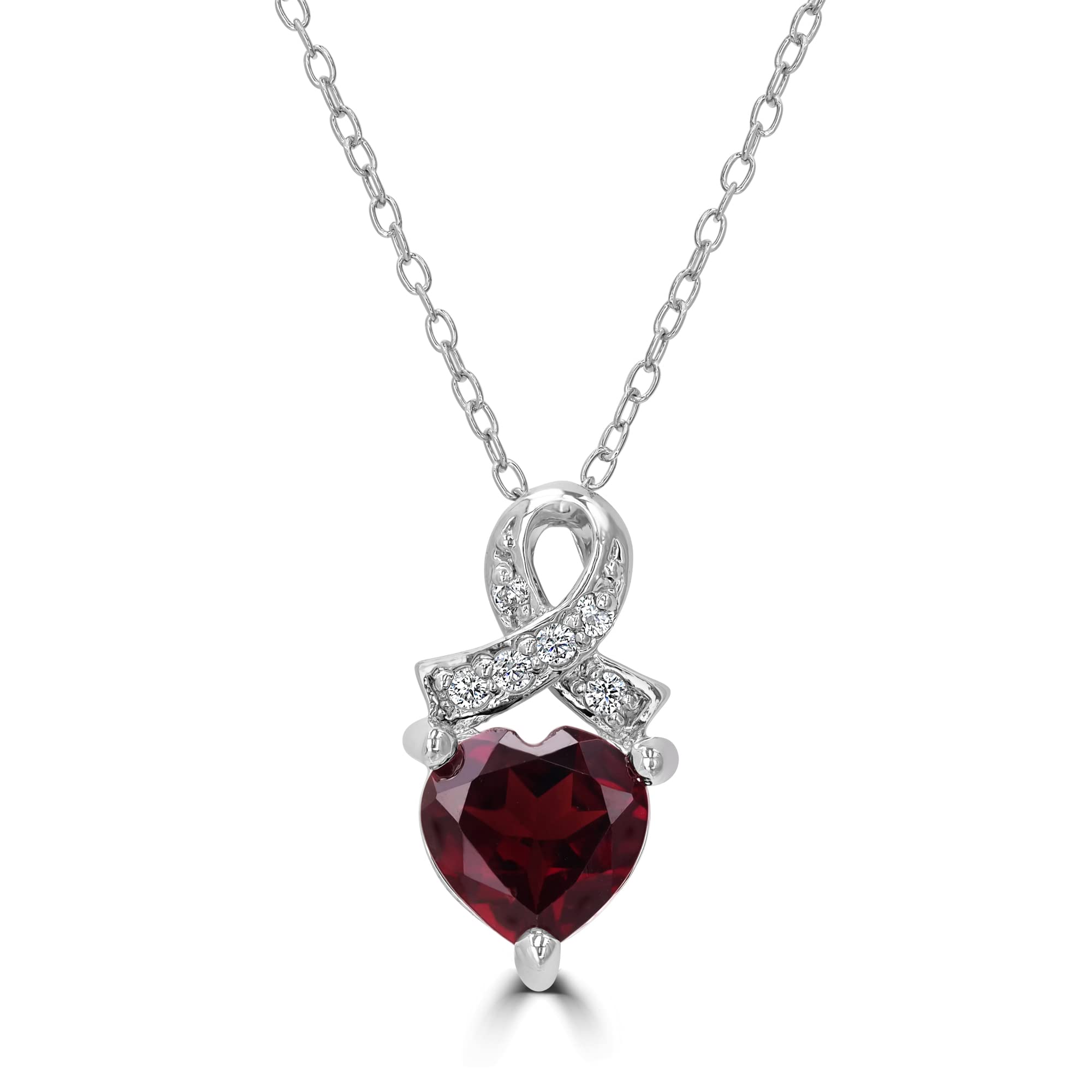 Sterling Silver Gemstone Pendant Necklace - Birthstone Jewelry Gift for Women | Wedding & Anniversary Gift