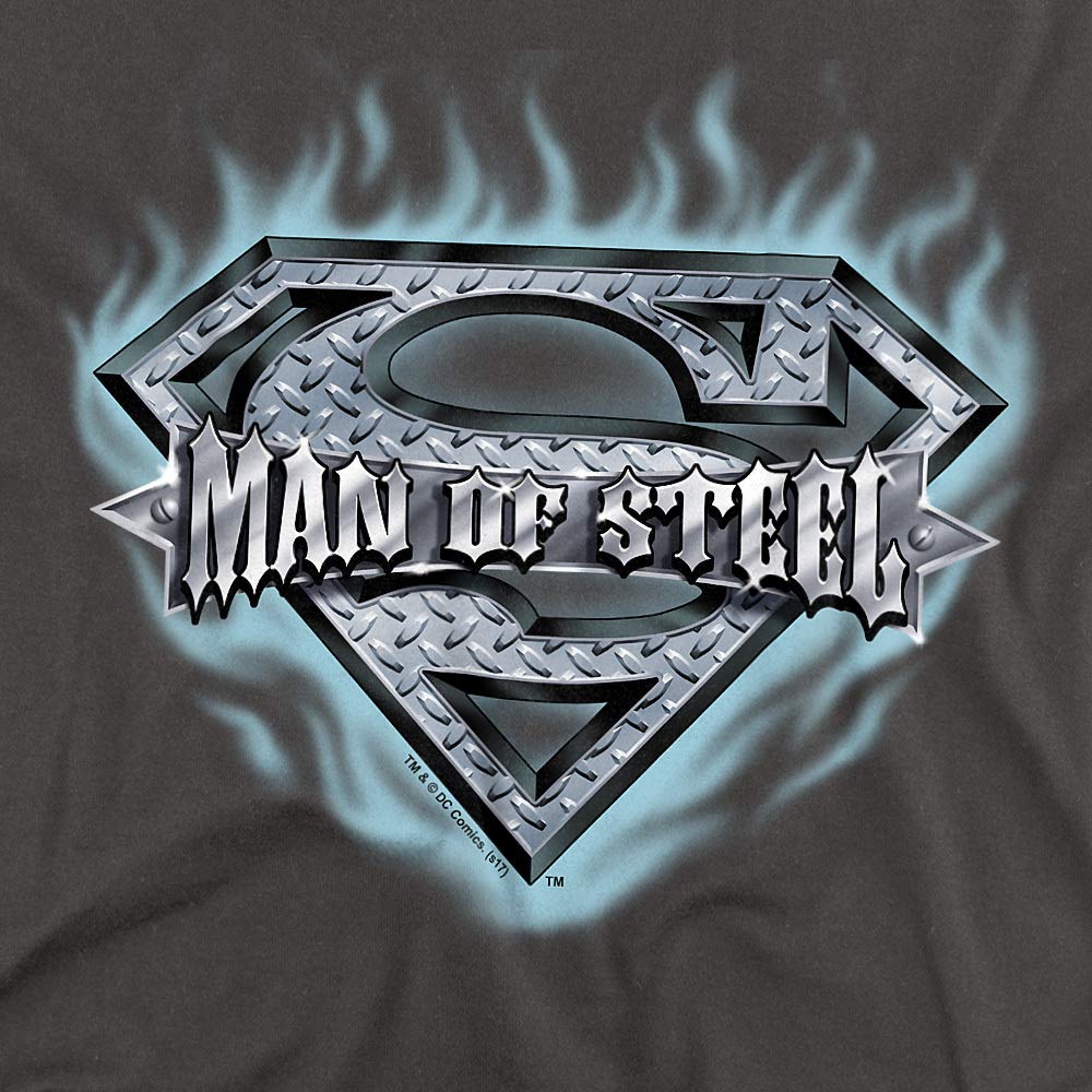 Superman Man of Steel Shield Women's T-Shirt | DC Comics Superhero Graphic Tee | Casual Superhero Fan Apparel for Women | Perfect for Cosplay, Comic Con & Everyday Wear