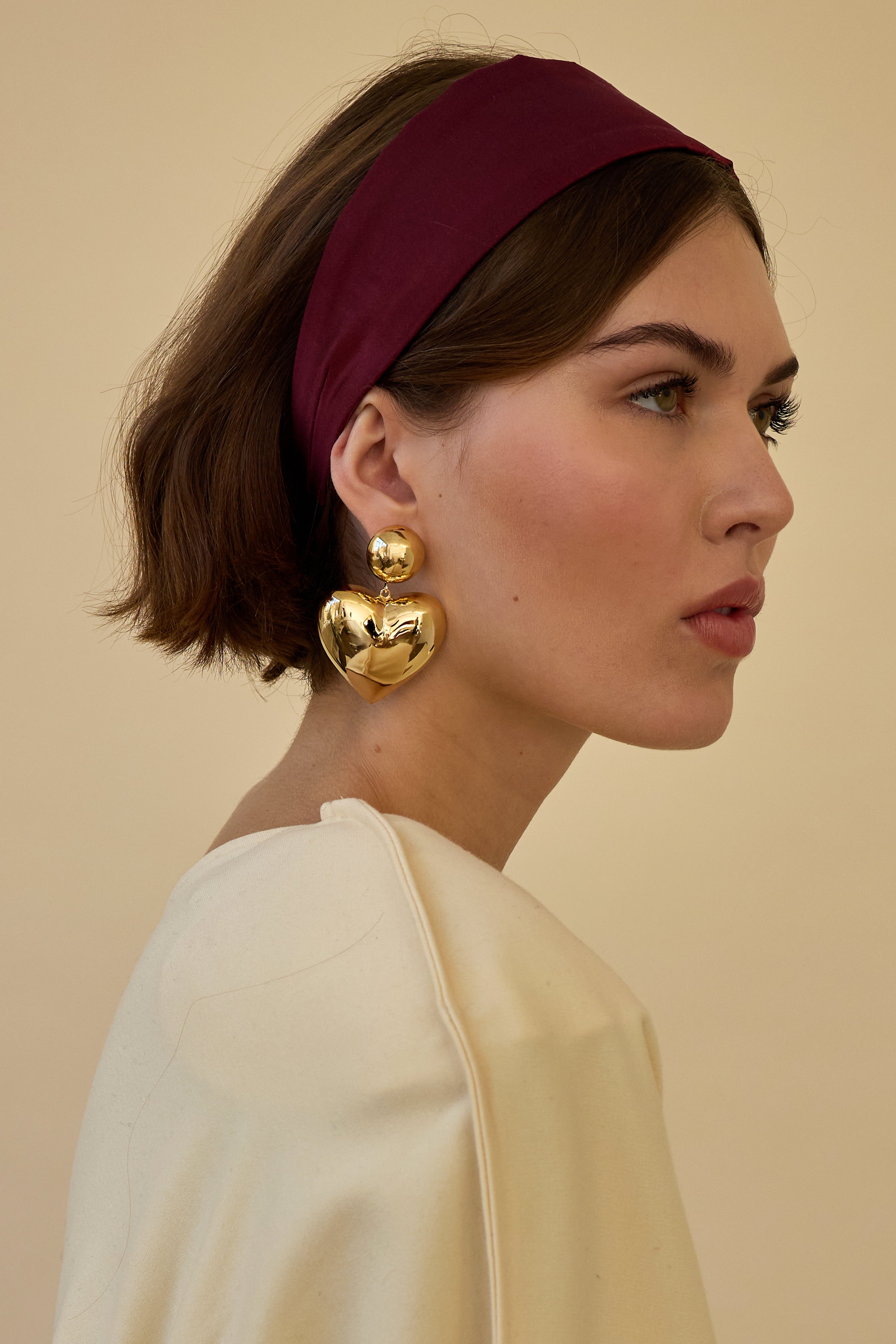 Gigi Heart Earrings for Women - Dainty Gold/Silver Heart Stud Earrings - Perfect for Valentine's Day, Anniversary & Everyday Wear