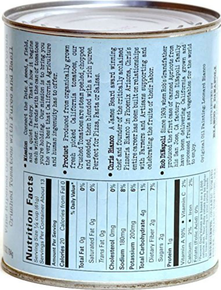 Organic Crushed Tomatoes in Puree, 28oz (6-Pack) - Perfect for Pizza & Pasta