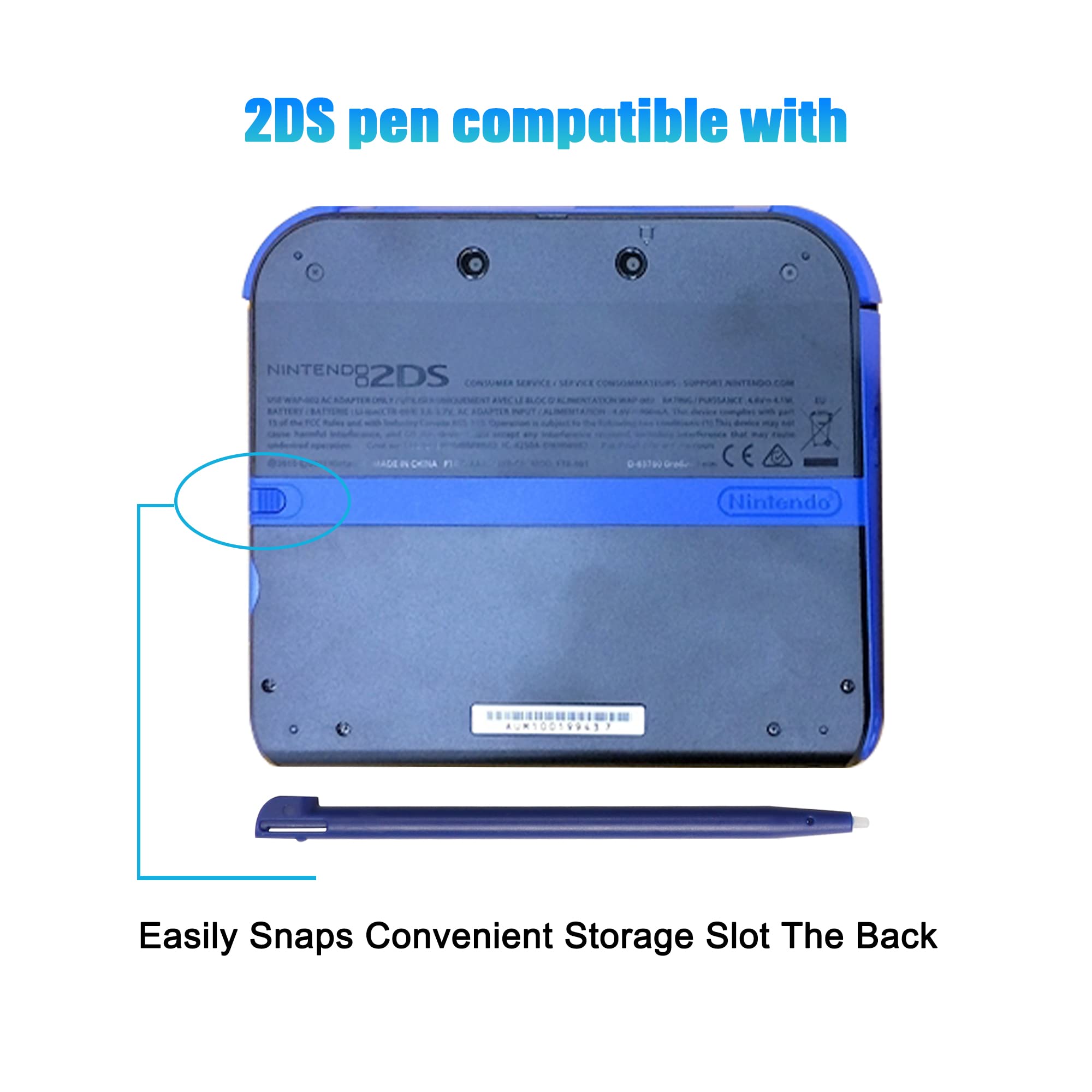 Nintendo 2DS Charger Kit - AC Power Adapter, Stylus Pen & Travel Wall Charger Cable (100-240V) - Perfect for Gaming at Home or On The Go
