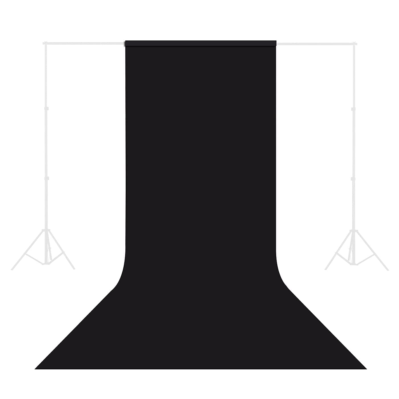 Ultra Black Seamless Photography Backdrop Paper Roll - 53”x16' Professional Photo Background for Studio, Portrait, Product & YouTube Videos