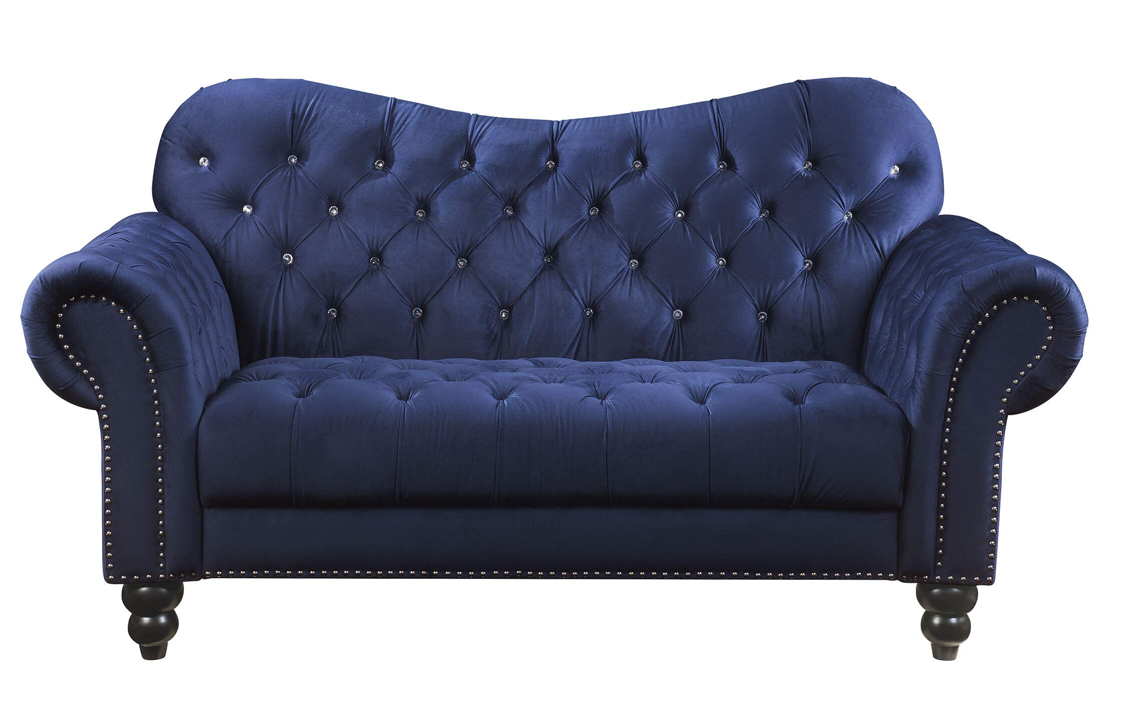 Acme Furniture Iberis Loveseat - Modern Wooden Loveseat Sofa for Living Room, Bedroom & Office - Compact Two-Seater with Sturdy Wood Frame - Perfect for Small Spaces and Cozy Home Decor