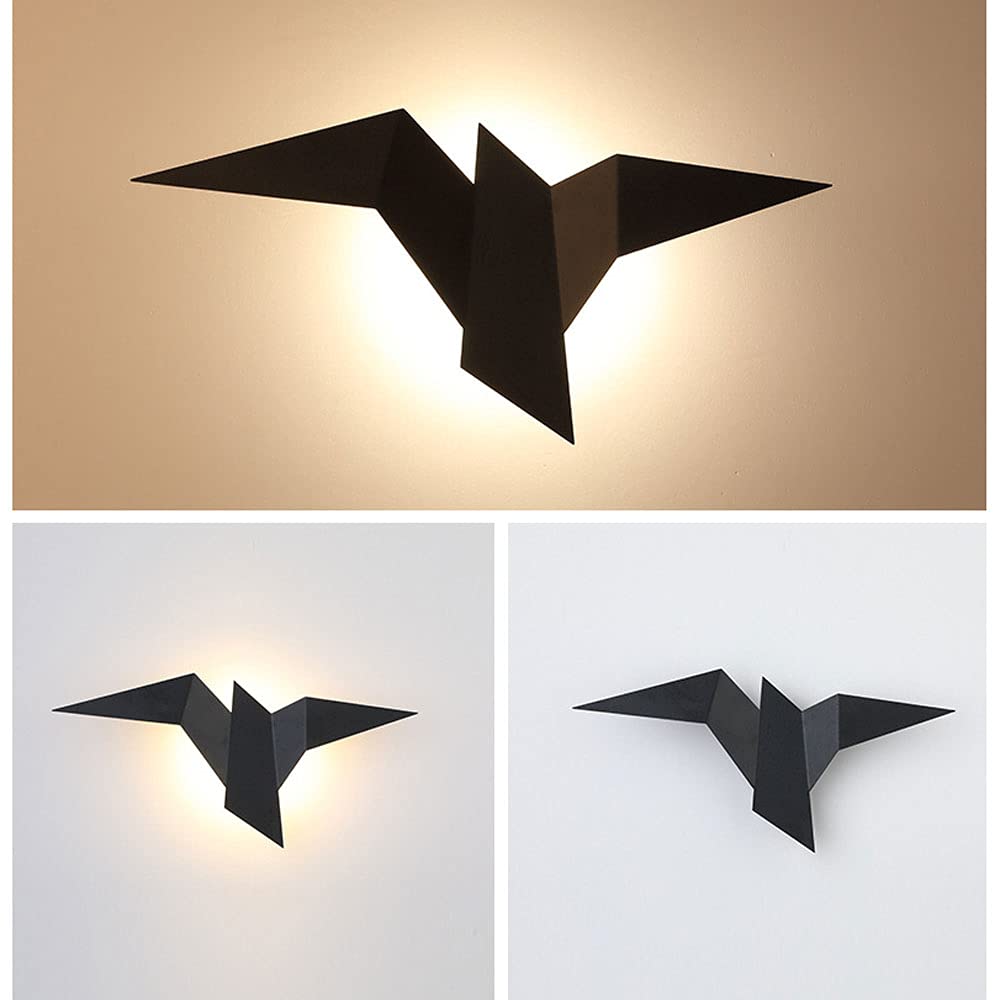 Nordic Style 3W LED Wall Light - Bird Shaped Metal Sconce with Warm White Light, Geometric Wall Wash Lamp for Living Room, Bedroom, Bedside, Hallway & Foyer - Perfect for Ambient Lighting and Home Decor