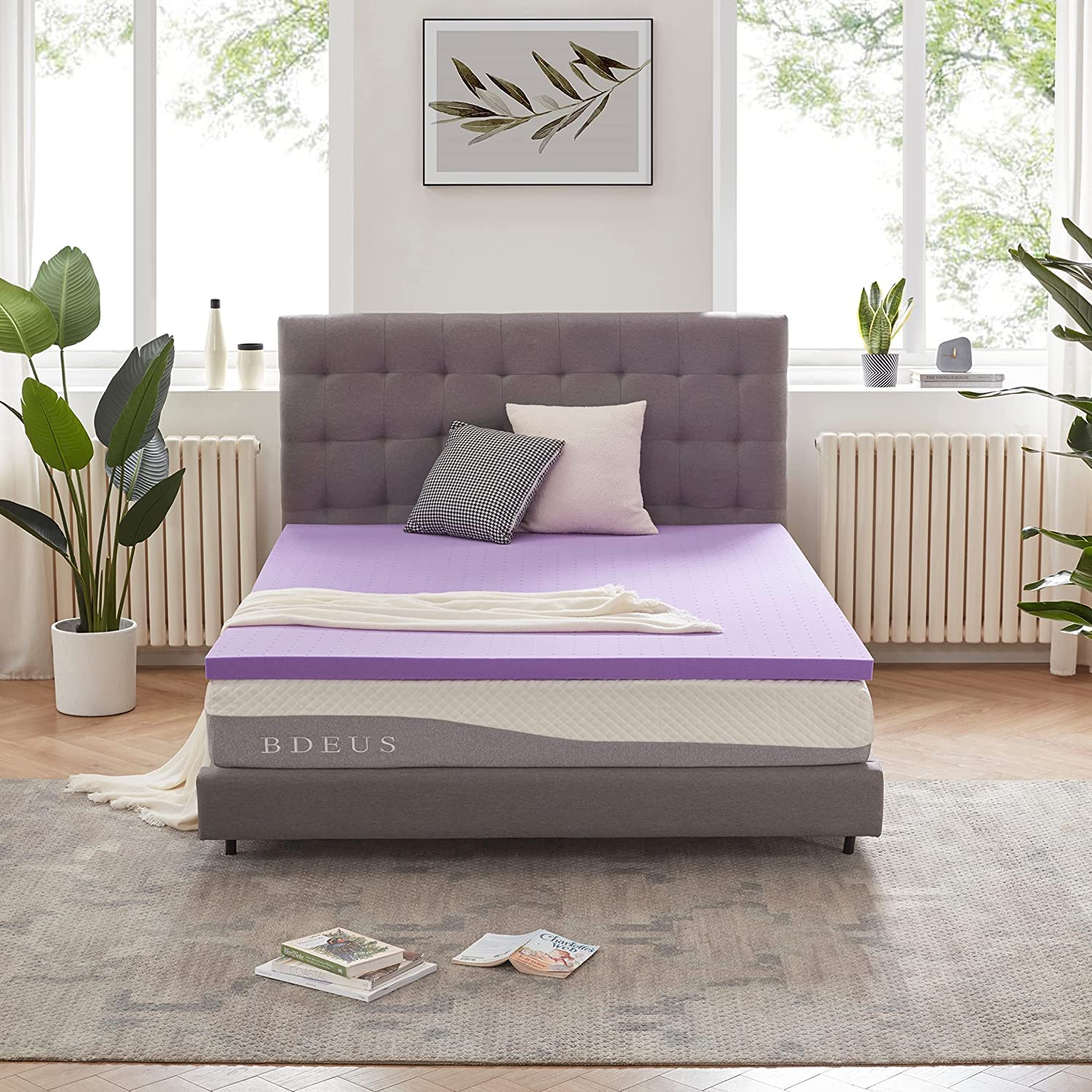 SINWEEK 1.5 Inch Gel Memory Foam Mattress Topper - Ventilated & Breathable for Pressure Relief - CertiPUR-US Certified Twin Size Bed Topper - Perfect for Back Pain Relief & Hot Sleepers