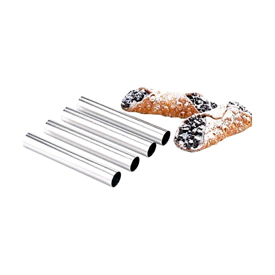 Appetito Cannoli Tubes Set of 4 - Perfect for Italian Desserts, Pastry Making & Home Baking | Great for Cannoli Shells, Cream Filling & Party Treats
