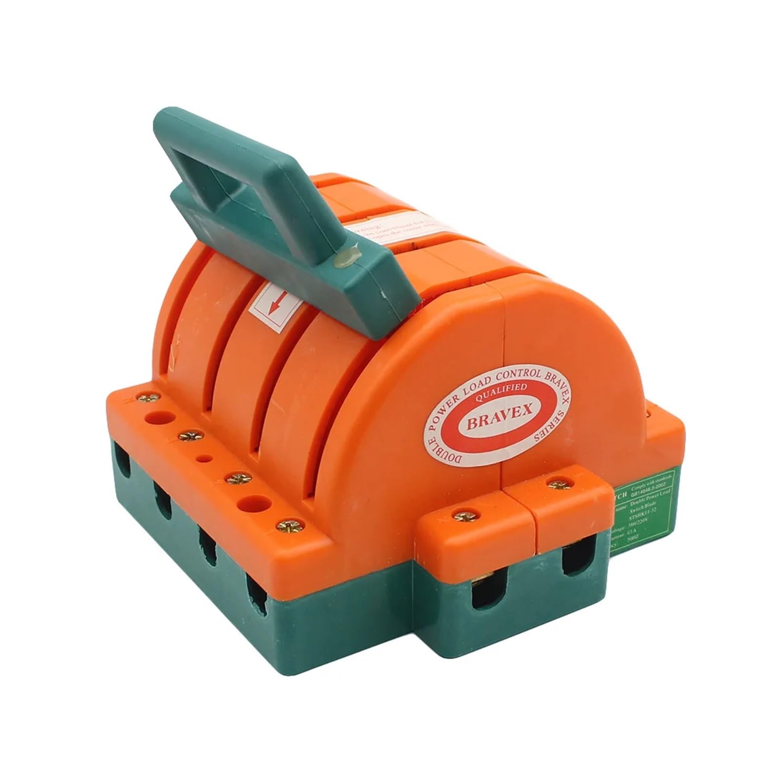 4P Knife Switch 32A 63A 100A 160A 225A - High Power 220V Double Throw Disconnector - 2 Phase Electrical Switch for Industrial & Commercial Use - Perfect for Power Distribution & Motor Control