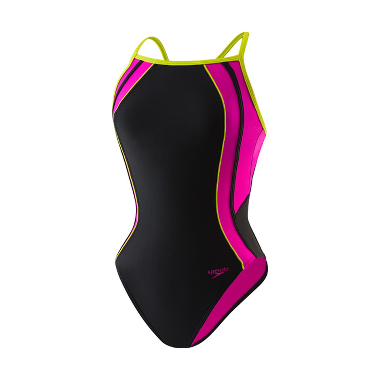 Speedo Women's Ignite Splice Clipback One Piece Swimsuit - High Performance Swimwear for Lap Swimming, Water Aerobics & Beach Vacations
