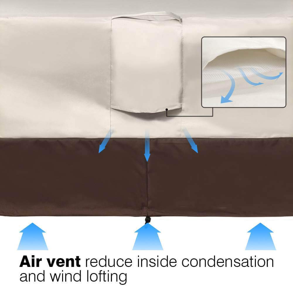 **Vailge Heavy Duty Waterproof Patio Chair Covers (2-Pack, Small) - Beige & Brown Outdoor Furniture Protectors for Lounge Deep Seats - Ideal for Lawn, Garden, and Backyard Use**