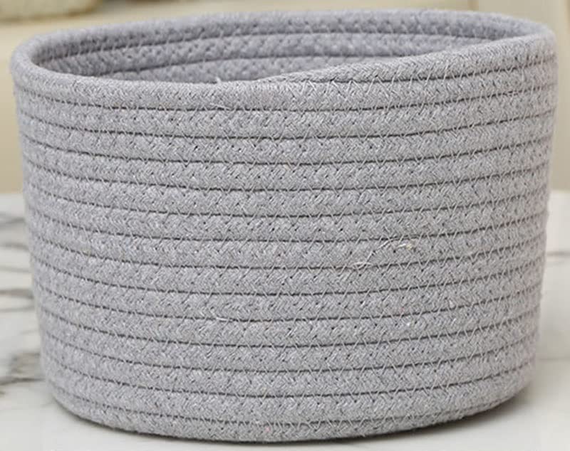 Acdler Small Cotton Rope Woven Storage Basket - Collapsible Toy Organizer for Kids Room, Nursery Decor, Laundry Hamper & Household Storage | Perfect for Toys, Blankets, Books, and Clothes Organization