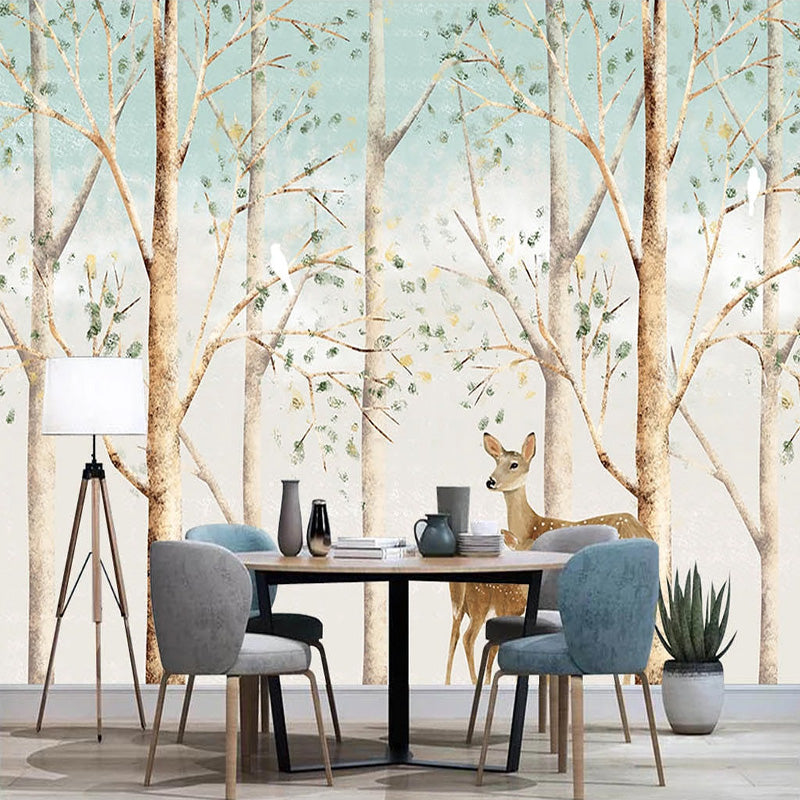 Forest Friends Kids Room Decor - Deer in Forest Wallpaper for Nursery & Bedroom - Perfect for Boys, Girls, and Baby Shower Gifts