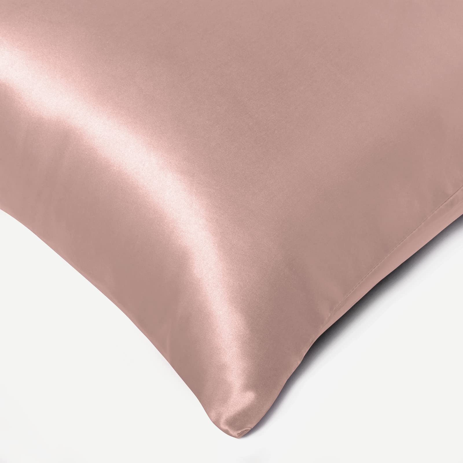 Treely Satin Pillow Covers 20x48 Inches - Silky Smooth Body Pillowcase for Hair & Skin Protection - Envelope Closure Long Pillow Case (Champagne) - Perfect for Bedroom Decor, Travel & Beauty Sleep