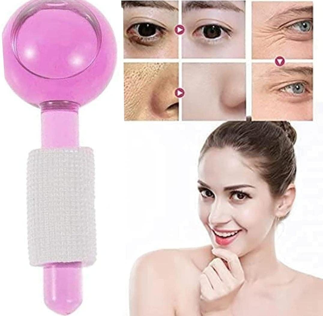 DIYASHI® 2PCS Ice Roller Globes - Crystal Glass Facial Massager for Redness Soothing & Wrinkle Reduction, Cold Therapy Skin Care Tool for Puffiness Relief - Perfect for Morning Routine & Post-Workout Recovery