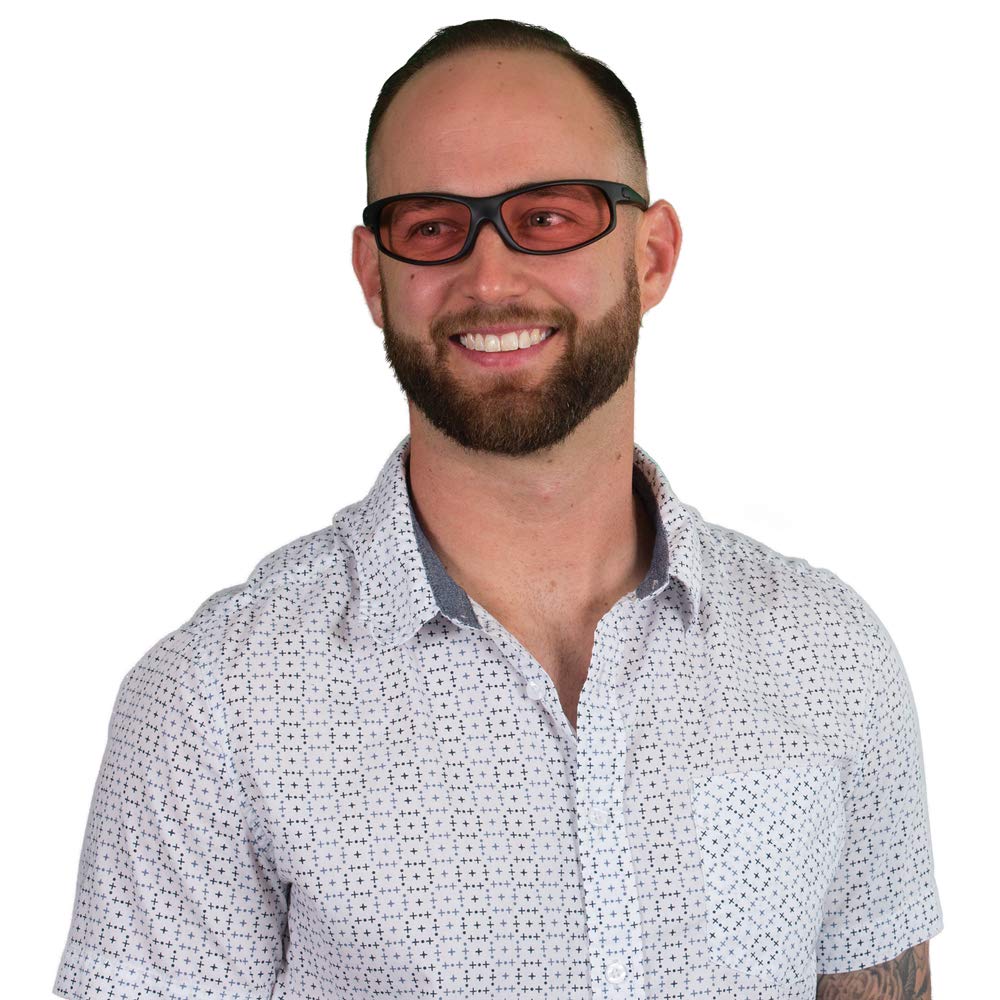 TheraSpecs Wrap Glasses for Light Sensitivity Relief - Migraine & Photophobia Relief Glasses - Blue Light Blocking & UV Protection - Perfect for Computer Work, Driving & Indoor Use