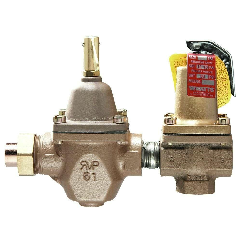 1/2 Inch Cast Iron FPT Dual-Control Regulator and Relief Valve - High Pressure Gas Flow Control for HVAC, Plumbing, and Industrial Applications