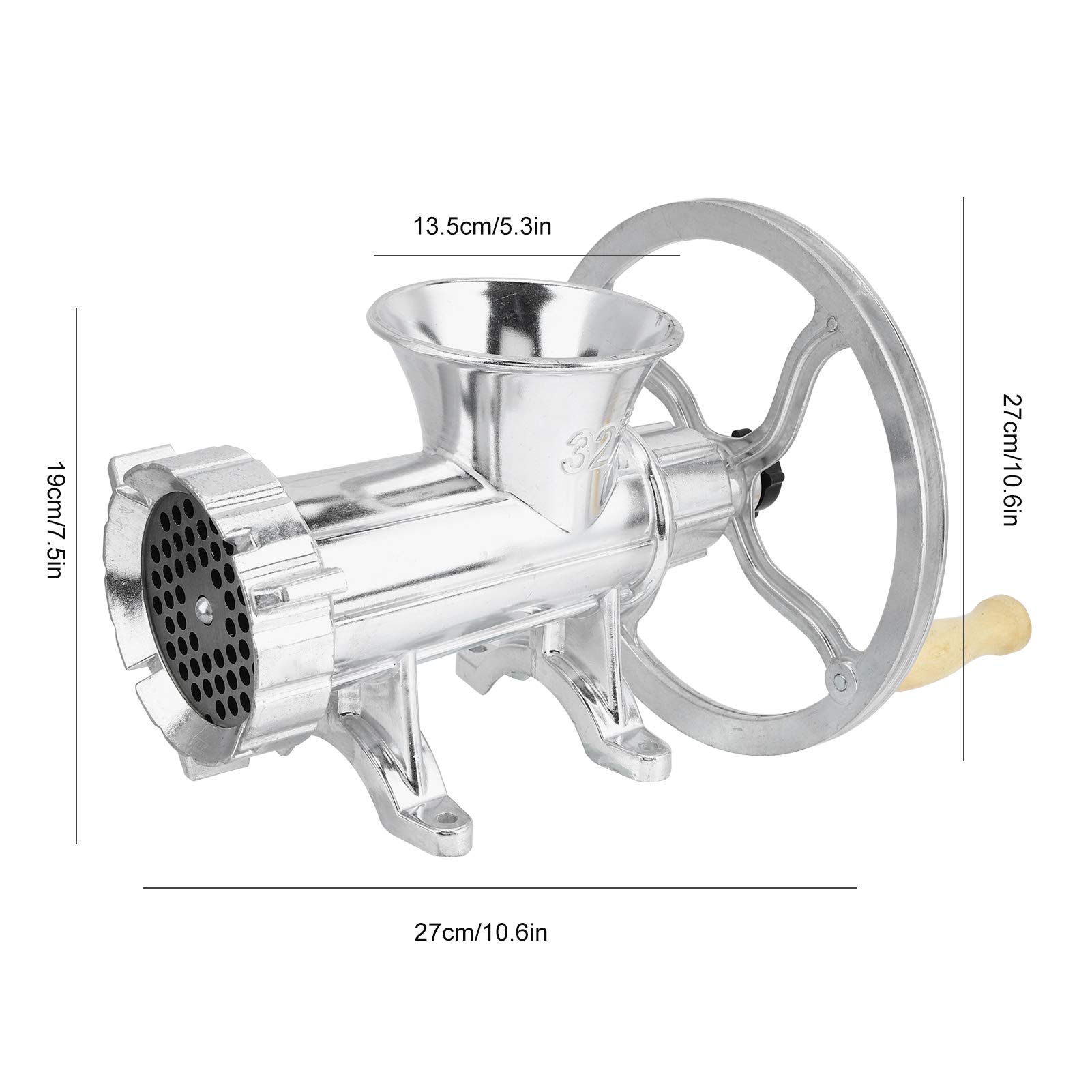 Taidda Manual Meat and Vegetable Grinder - Hand Operated Aluminum Alloy Mincer for Meat, Veggies & Garlic | Perfect for Home Cooking, Camping & Food Prep