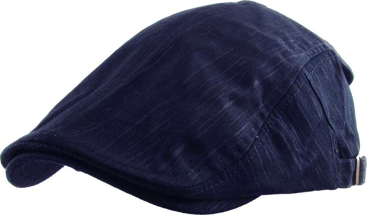 KBETHOS Solid Cotton Newsboy Ivy Cabbie Denim Hat Cap for Men & Women - Vintage Style Unisex Flat Cap for Casual Outfits, Outdoor Activities and Fashion Accessories