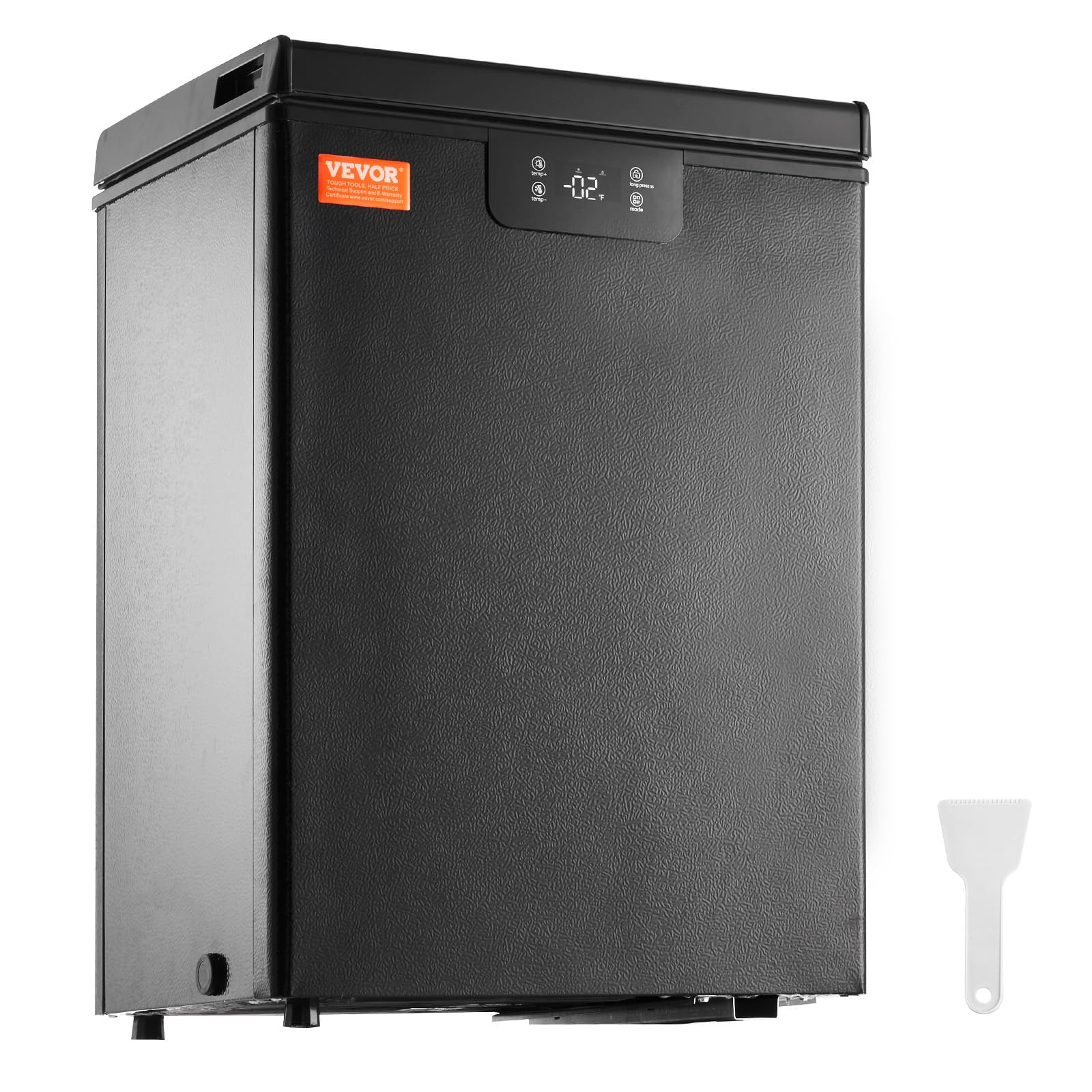 VEVOR 3.5 Cu.ft Compact Chest Freezer - Energy Efficient Deep Freezer with Adjustable Thermostat, 2 Removable Baskets & Low Noise Design - Perfect for Home, Garage, Basement or Small Business Storage (Black)