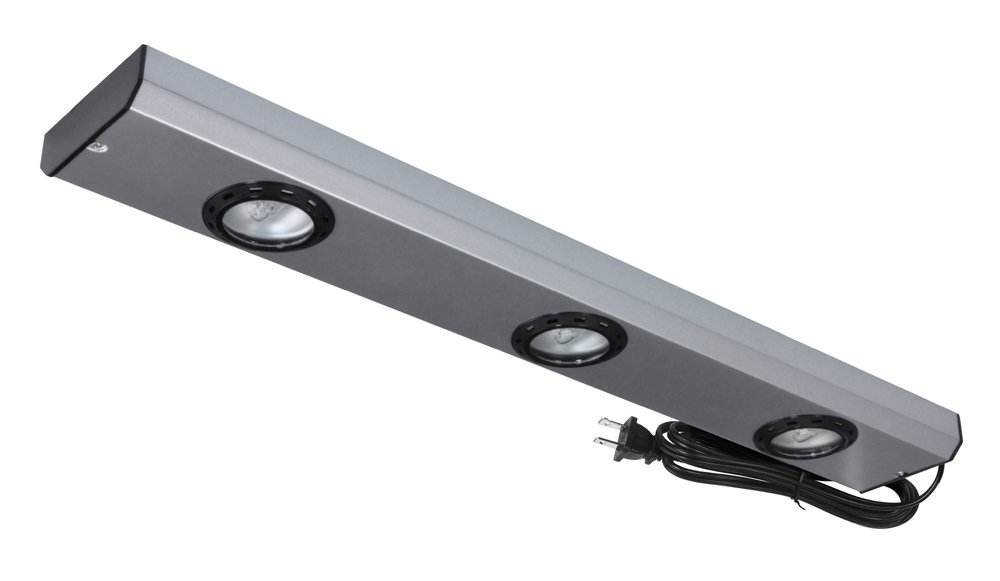 Good Earth Lighting 24-inch Xenon Plug-In Under Cabinet Light Bar - Stainless Steel for Kitchen Counter, Pantry, or Workspace Lighting