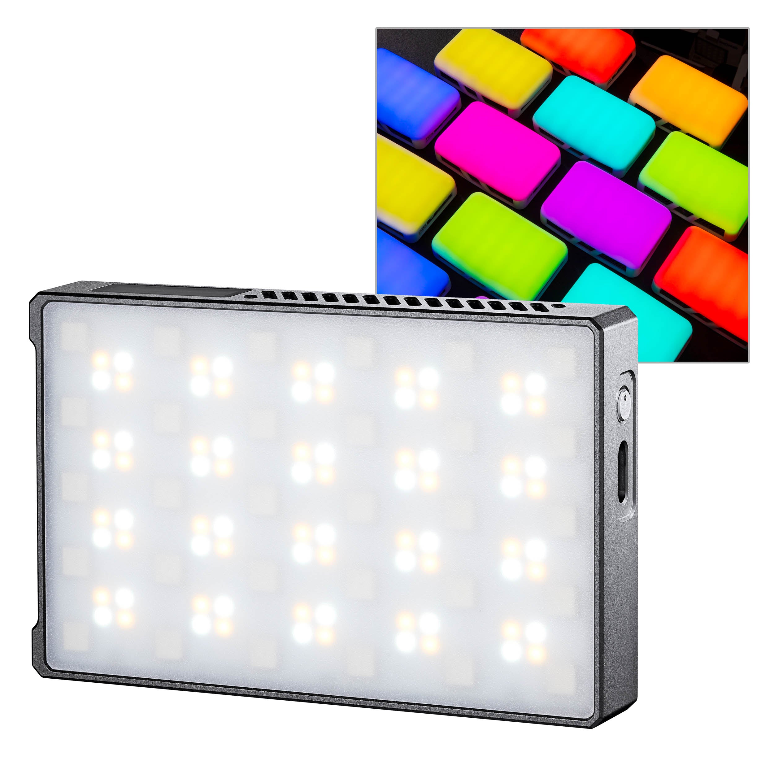 KNOWLED C5R Portable RGBWW LED Panel with Rechargeable Battery - Perfect for Photography, Video Lighting, and Home Decoration